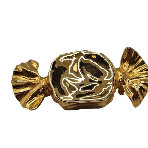 VTG Brooch Liquid Gold Wrap Hard Candy Molded Halloween Christmas Valentines Pin - Picture 4 of 8
